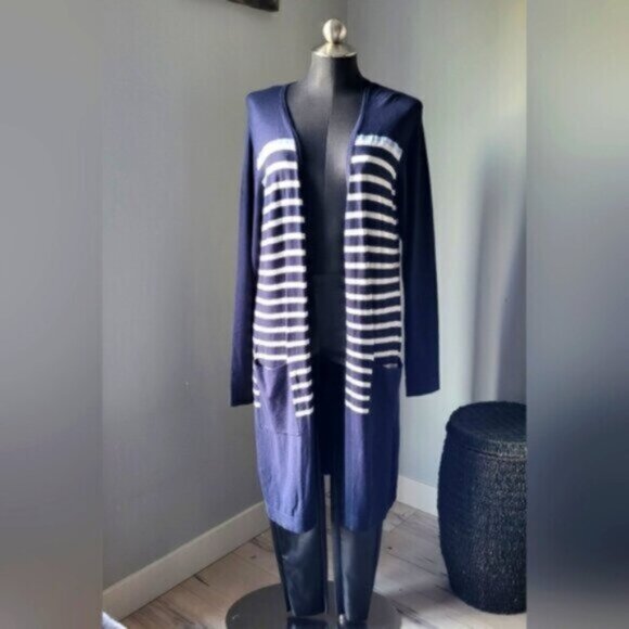 Yest Long Open Cardigan Sweater  Sz 12 - Picture 1 of 14
